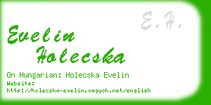 evelin holecska business card
